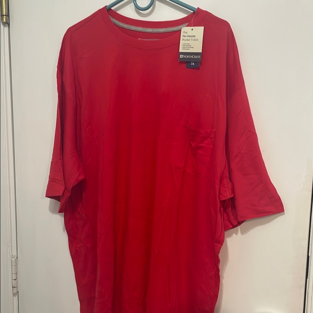 Northcrest Red Short Sleeve Tee Vibrant Cotton Comfort